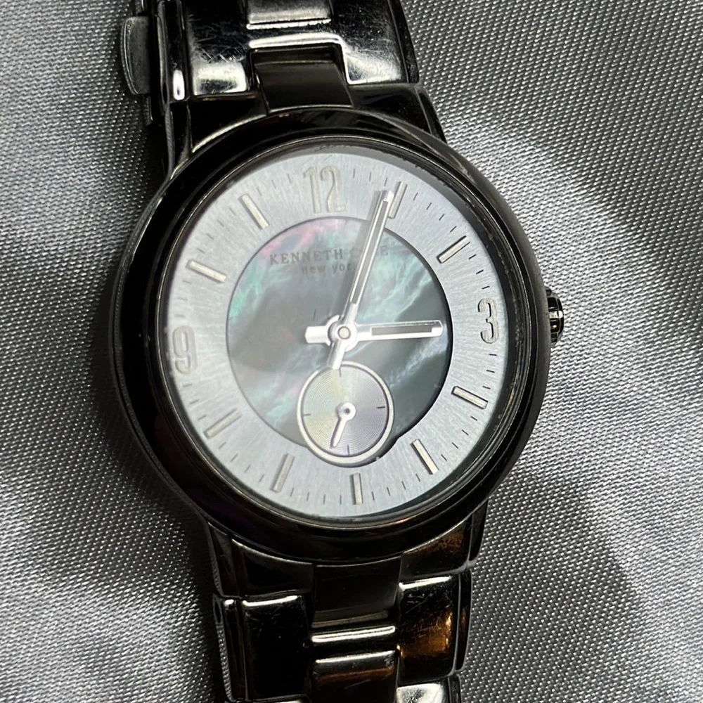 Kenneth Cole Men’s Watch Stainless and Mother of Pearl Face 30M Water Resistant
